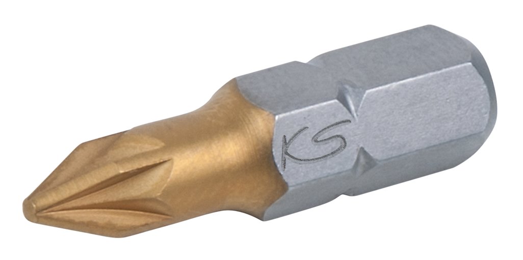 KS Tools 911.2649 1/4'' TiN Bit, 25mm, PZ1, 5er Pck
