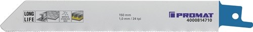 PROMAT  Säbelsägeblatt  Länge 200 mm Zahnteilung TPI 14 1,8 mm  aus Bimetall · passend für Säbelsägen der Fabrikate AEG, DeWalt, Bosch, Flex, Hitachi, Makita, Metabo, REMS, Roller, Milwaukee, u.v.m.