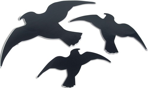 WINDHAGER 7116 Vogel-Silhouette Easy Sticker 3 Stück