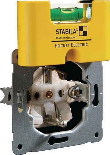 STABILA 17775 Wasserwaage Pocket Electric 7 cm Kunststoff gelb ± 1mm/m mit Magne