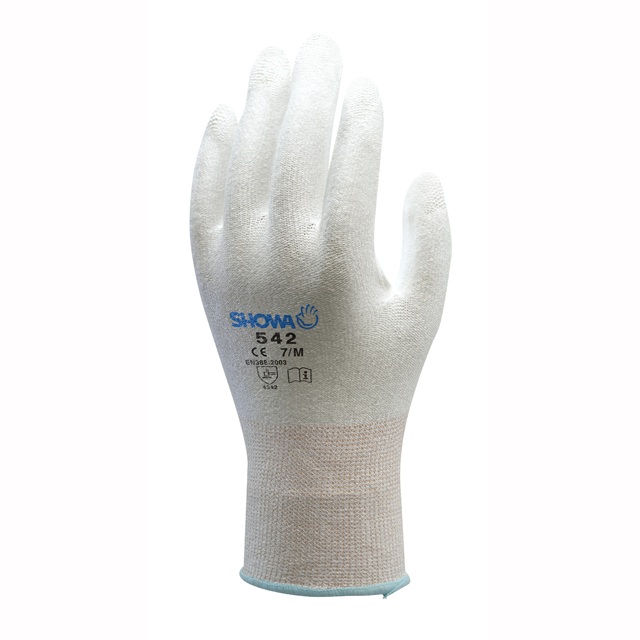 SHOWA® 542 Handschuh PALM FIT Gr.9 (XL) Palm Fit, weiß HPPE-Strick, PU