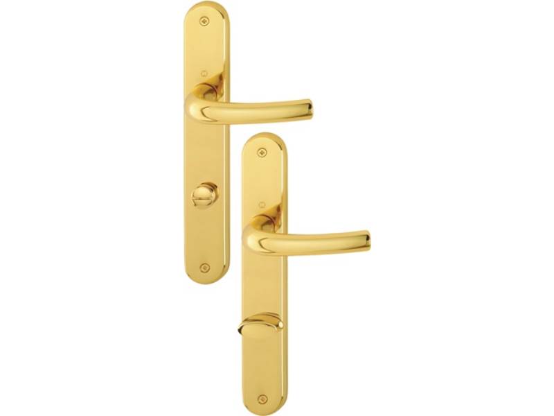 HOPPE 2804328 Langschildgarnitur Tôkyô M1710RH/265 Messing F71 SK/OL 78 mm DIN l