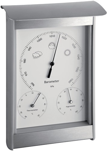 TFA 202045 Wetterstation  H215xB145xT70mm silber/weiß Aluminium/Kunststoff für i