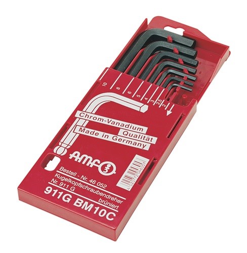 AMF 46052 Winkelschraubendreher-Satz 911G-BM10 8-teilig Schiebekassette SW 2 - 1