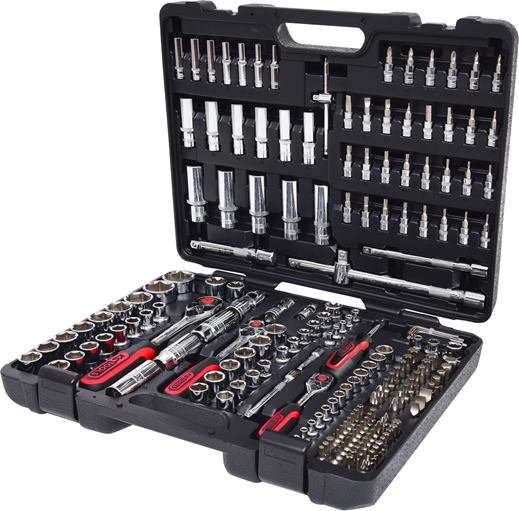 KS Tools 918.0795 1/4''+3/8''+1/2'' CHROMEplus Steckschlüssel-Satz, 195-tlg.