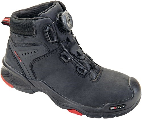BAAK 6642-40 Sicherheitsstiefel Braxton Größe 40 W. 11 schwarz/rot S3 HI HRO SRC