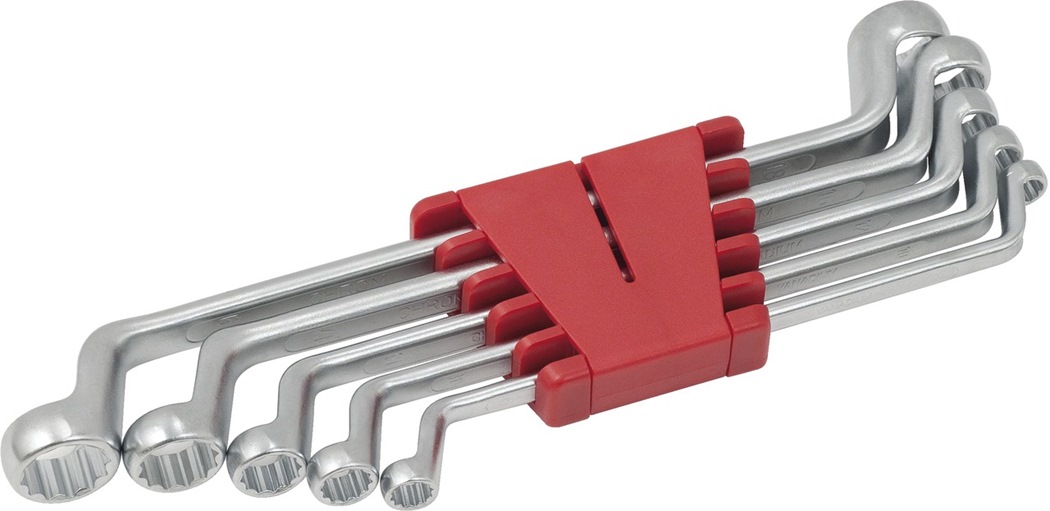 KS Tools 517.0295 CLASSIC Doppel-Ringschlüssel Satz, gekröpft, 5-tlg. 8-19mm