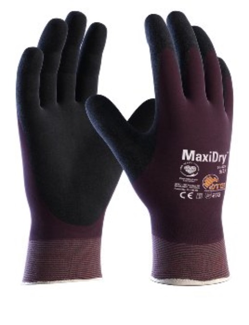 ATG® 2374 Gr. 10 MaxiDry®  Nylon-Strickhandschuhe (56-427) lila/schwarz