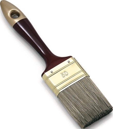 NÖLLE 56925 Lasurpinsel  1 '' 25 mm dunkle Mischborste Messing Handwerker