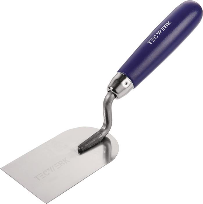 TECWERK  Stukkateurspachtel  Breite 60 mm rostfrei, m. Buchenholzheft Edelstahl