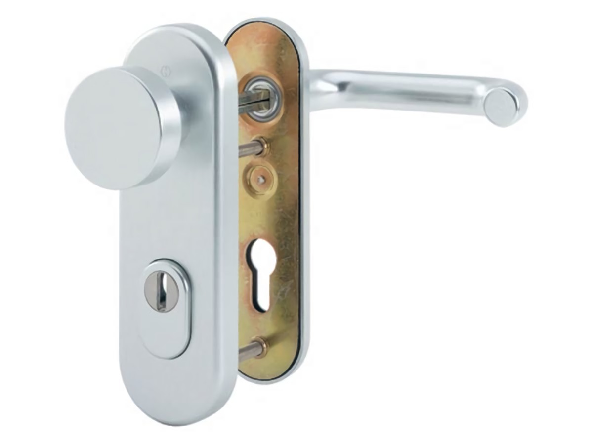HOPPE 1902241 Feuerschutzgarnitur Paris FS-58/3332KZA/353K-1/138F Aluminium F1 D