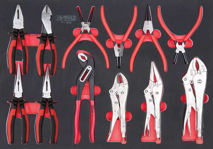 KS Tools 711.1012 SCS Zangen-Satz, 12-tlg. in 1/1 Systemeinlage