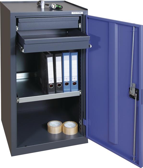 TECWERK 2000425932 Werkzeug-/Beistellschrank H1000xB500xT500mm 2Schubl.,1Bd.anth