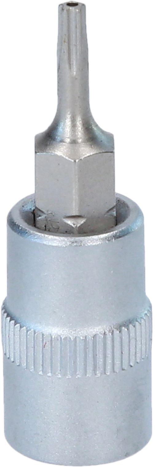 KS-Tools 917.1578 1/4'' Bit-Stecknuss, Fünfstern mit Stirnlochbohrung, TS8
