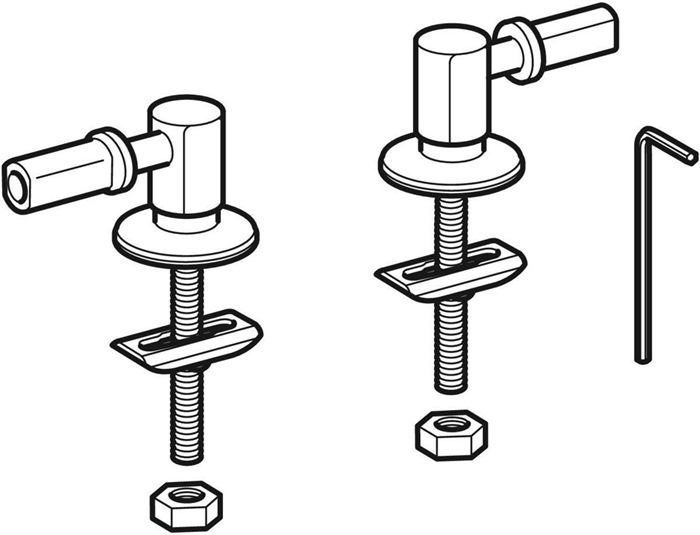 GEBERIT 598018000 Scharnier  passend zu 4U WC-Sitz 574400 verchromt
