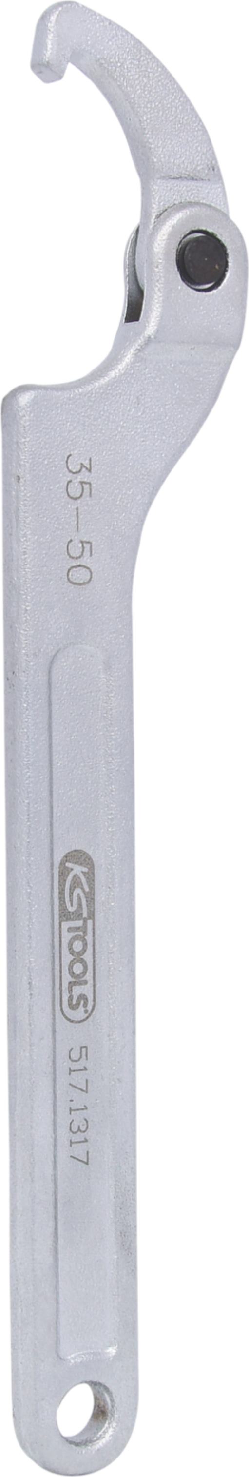 KS Tools 517.1317 Gelenk-Hakenschlüssel mit Nase, 35-50 mm