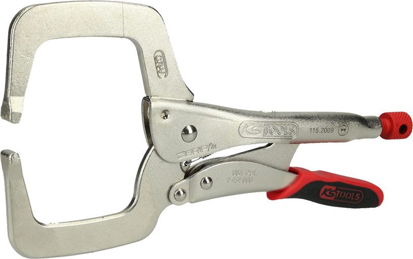 KS Tools 115.2009 Schweiß-Klammer-Gripzange mit Easy-Release, 280mm