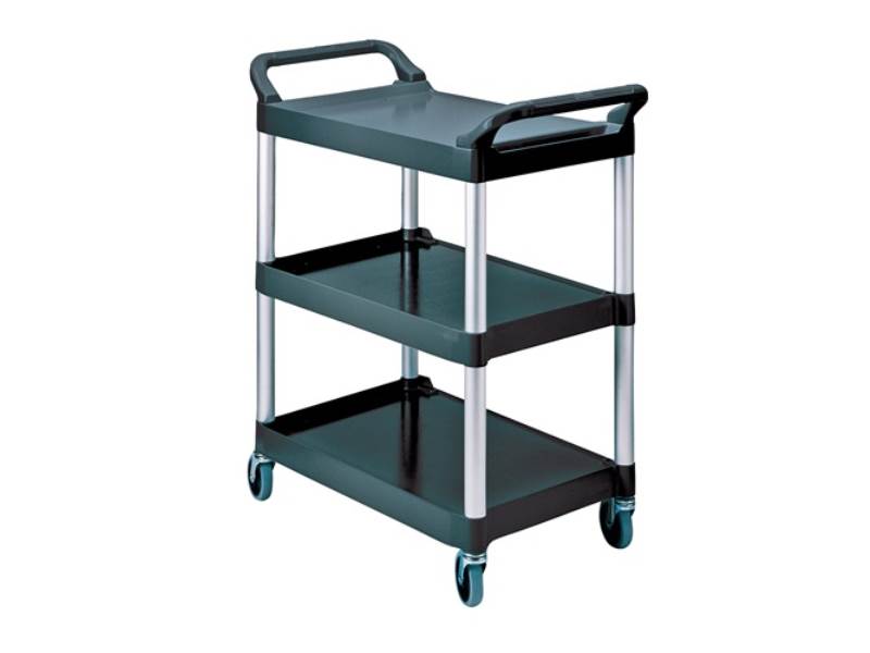 RUBBERMAID FG342488BLA Tischwagen  3 Ladeflächen L560xB450mm schwarz/alusilber T