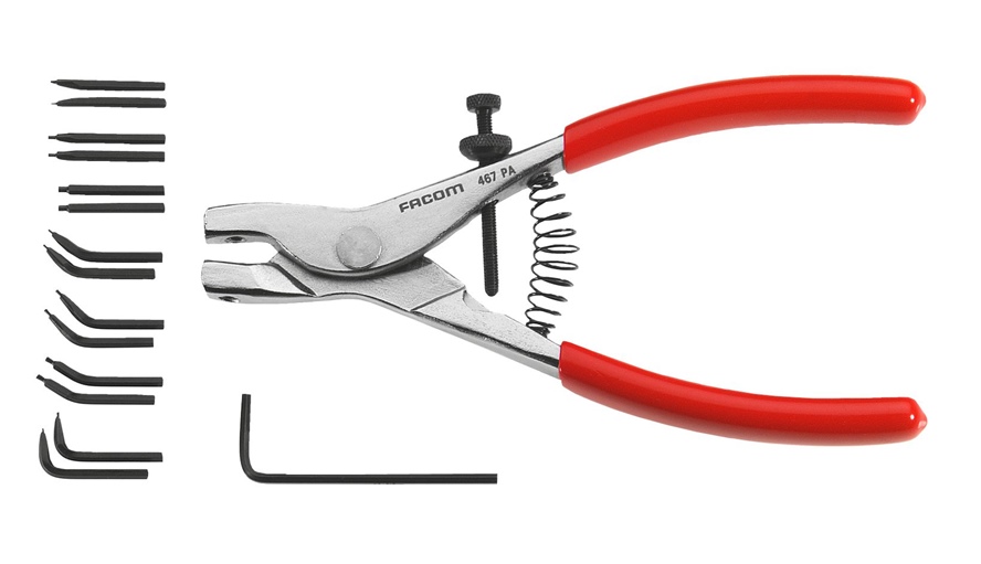 Facom 470.E10 Spitzen fuer Sicherungsringe-Zangen 90°  Satz, 2-tlg.    19-63mm