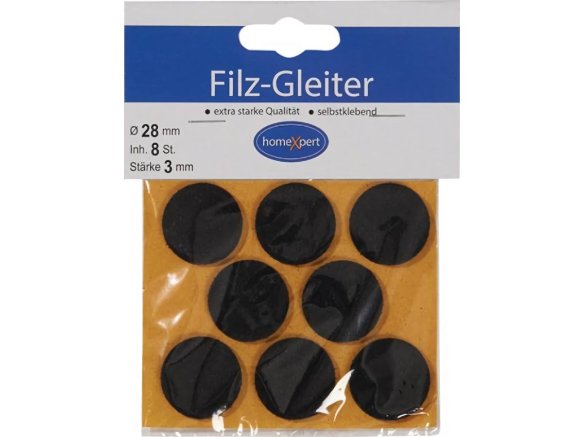 522803 Filzgleiter  28 mm Filz braun selbstklebend