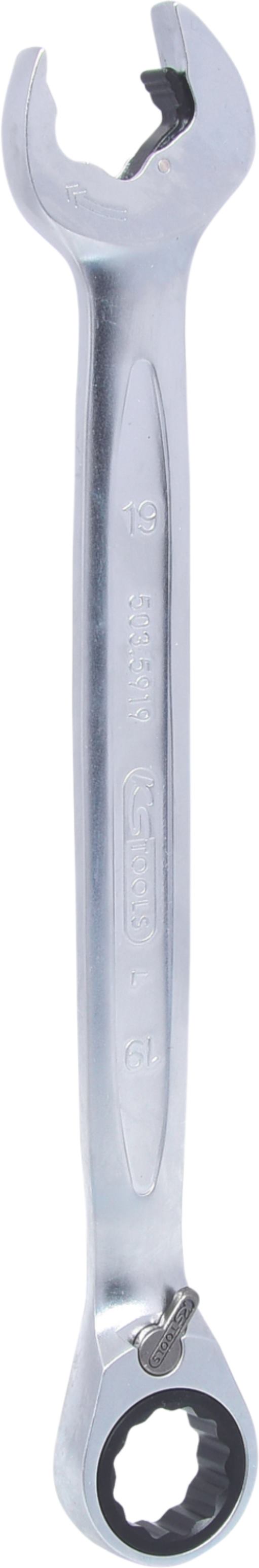KS Tools 503.5919 DUO GEARplus Ringmaulschlüssel,Maul-Ratschenfunktion 19mm, ums