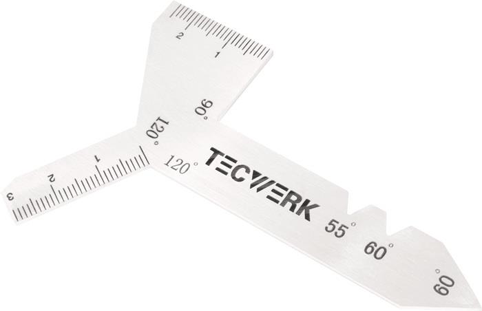 TECWERK 2000851430 Universalschleiflehre f.Spiralbohrer m.Spitzenwinkel 118Grad