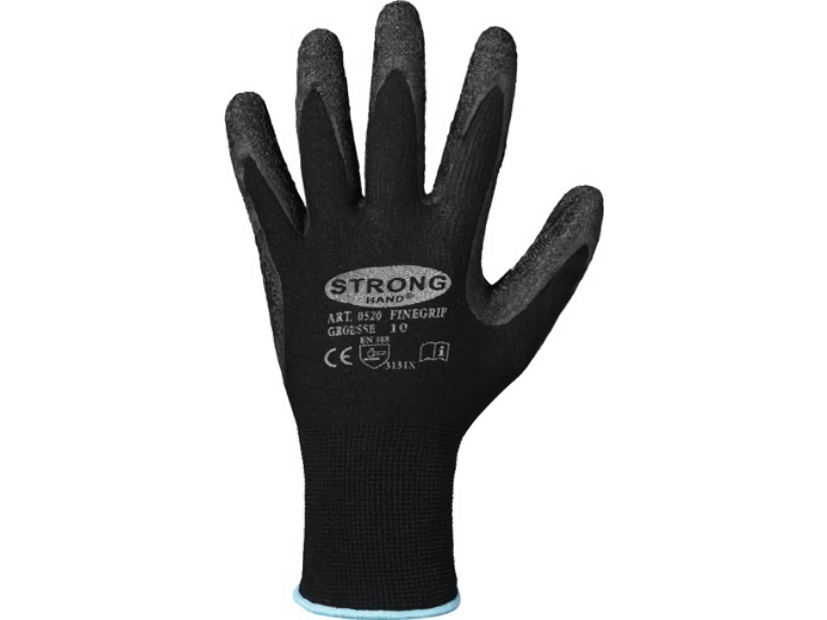 STRONGHAND 0520-10H Handschuhe Finegrip Größe 10 schwarz EN 388 PSA-Kategorie II