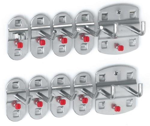 RASTERPLAN 4027.01.0001 Werkzeughalter  10-tlg. kunststoffbeschichtet 7 Haken/2