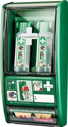 CEDERROTH 721500 Augenspülstation  H560xB290xT120ca.mm 2 x 0,5 l, 1 x Pflastersp
