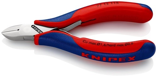 KNIPEX 77 12 115 Elektronik-Seitenschneider  Länge 115 mm Form 1 Facette ja Mehr