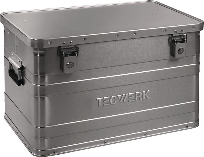 TECWERK 2000447952 Aluminiumbox L595xB390xH380mm 70l m.Klappverschluss u.Zylinde