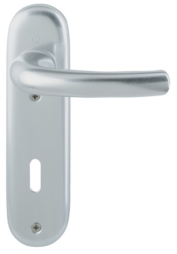 HOPPE 2805347 Kurzschildgarnitur Tôkyô 1710/273KP Aluminium F1 OB abgerundet Drü