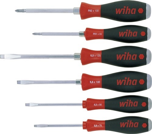 WIHA 21250 Schraubendreher-Satz 530 HK6 6-teilig Schlitz / PH Mehrkomponentengri