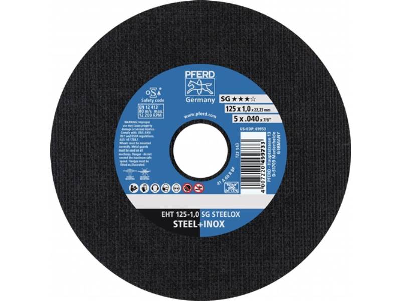PFERD 61326410 Trennscheibe SG STEELOX D180x1,6mm gerade INOX Bohrung 22,23 mm