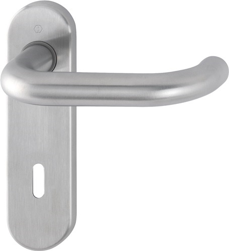 HOPPE 3306339 Kurzschildgarnitur Paris E138Z/353K Edelstahl F69 OB abgerundet Dr