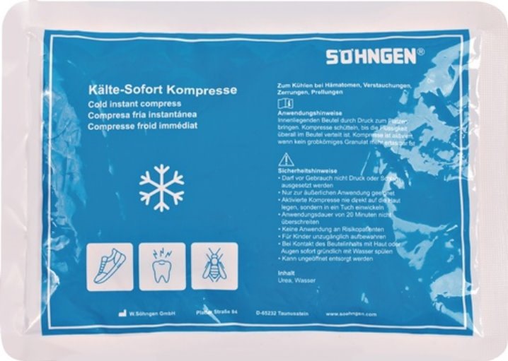 SÖHNGEN 1003981 Kälte-Sofortkompresse klein Länge ca. 150 x Breite ca. 210 mm  o