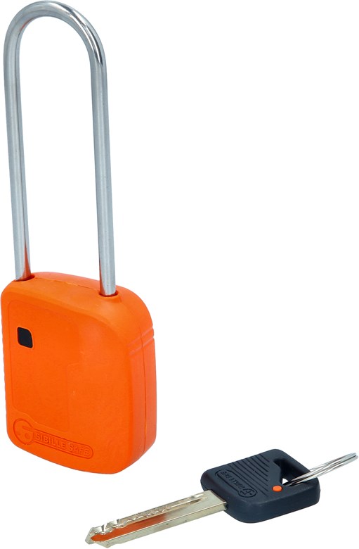 KS-Tools 117.0219 Absperr-Vorhängeschloss, orange