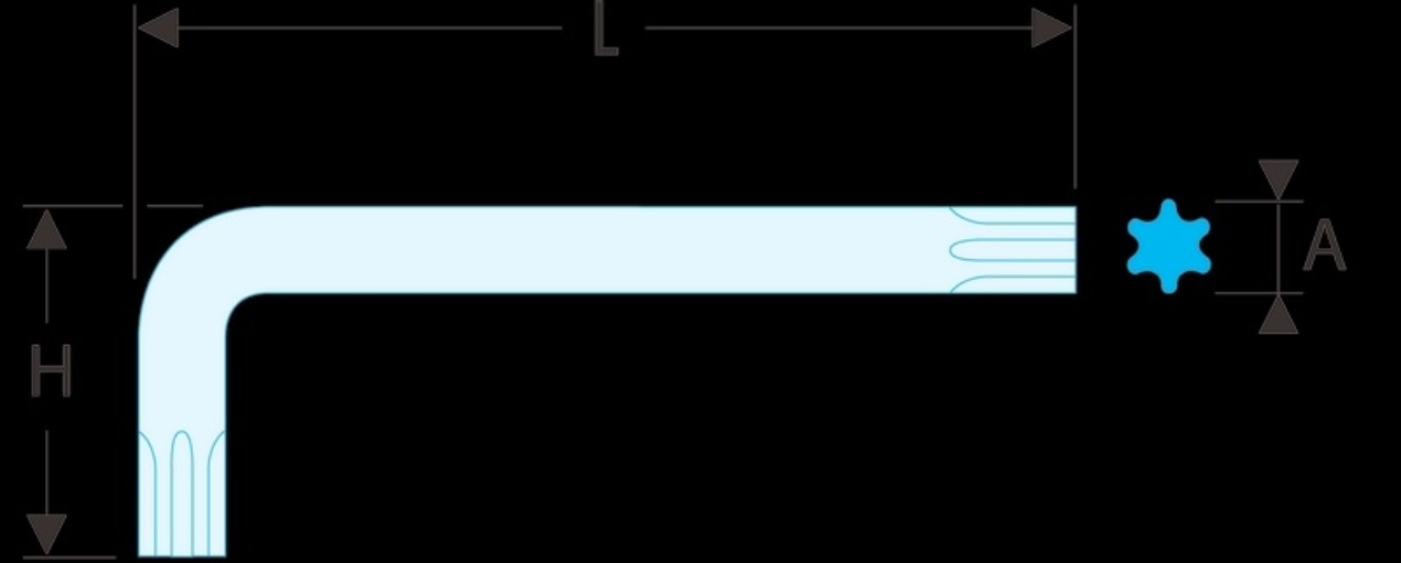 Facom 83H.1.5 Stiftschluessel lang Sechskant 1,5 mm
