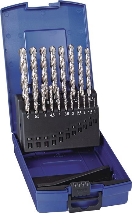 TECWERK  Spiralbohrer-Satz DIN 338 Typ W Nenn-Ø 1-10x0,5 mm HSS 19 teilig Kunsts