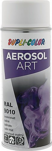 DUPLI-COLOR 655821 Buntlackspray AEROSOL Art reinweiß seidenmatt RAL 9010 400 ml