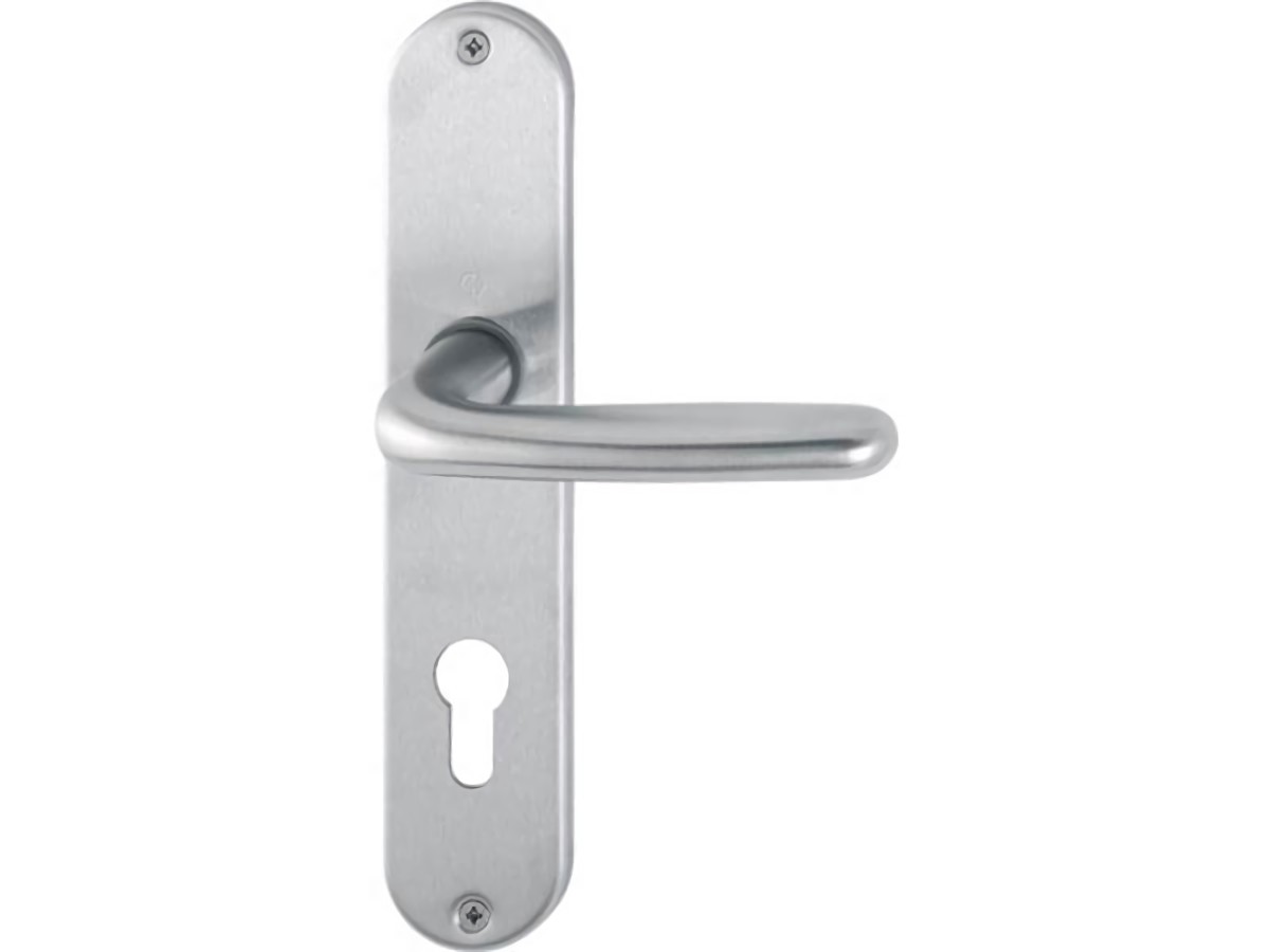 HOPPE 2423699 Langschildgarnitur Cardiff E1850Z/302 Edelstahl F69 PZ 72 mm DIN l