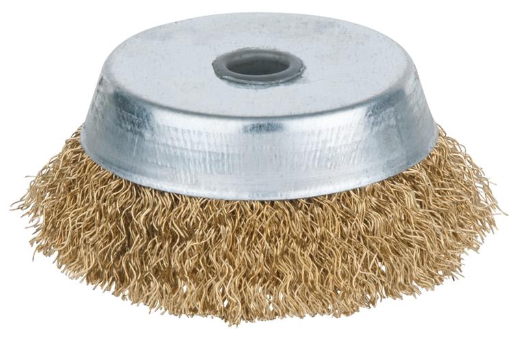 KS Tools 963.9597 BRONZEplus Topfbürste, Zinnbronzedraht, gewellt, Ø 85 mm