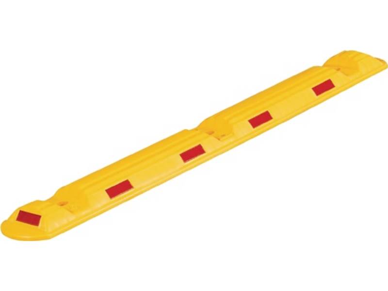 12202SO Leitschwelle L1170xB150xH50mm Polypropylen gelb mit roten Reflexstreife