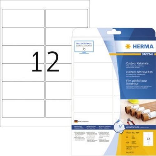 HERMA Folienetikett 9533 99,1x42,3mm weiß 120 St./Pack.