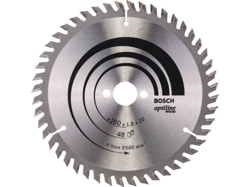 BOSCH 2608641172 Kreissägeblatt PRO Wood Außen-Ø 160 mm Zähnezahl 48 WZ Bohrung
