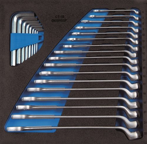GEDORE 2308819 Werkzeugmodul 1500 CT2-1 B 25-teilig 2/3-Modul Ringmaul- / Stifts