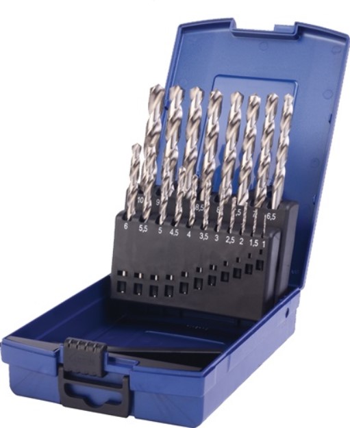 333817019 Spiralbohrer-Satz DIN 338 Typ N Nenn-Ø 1-10x0,5 mm HSS 19 teilig Kuns