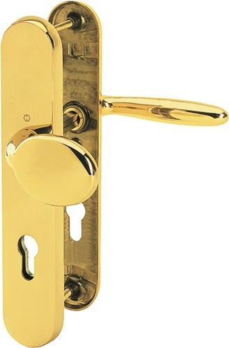 HOPPE 3356184 Schutzgarnitur Pisa M76G/361A/360/151 Messing F77-R 72 mm 37-42 mm