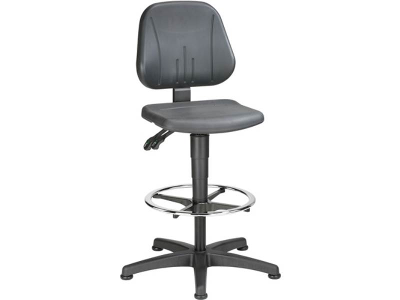 BIMOS 9651-2000 Arbeitsdrehstuhl Unitec Bodengleiter + Fußring Integralschaum sc