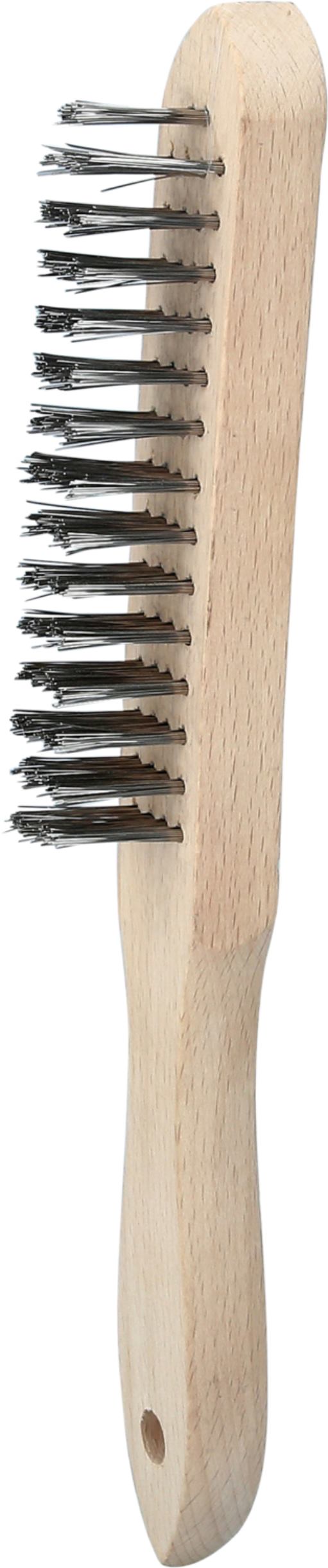KS Tools 201.2306 Edelstahl Handdrahtbürste 4-reihig, 290mm